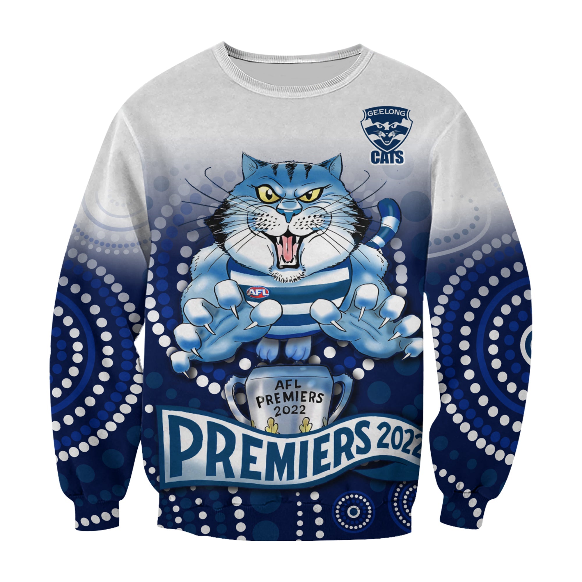 custom-text-and-number-cats-football-sweatshirt-aboriginal-australian-premiers-2022-proud-geelong-cartoon