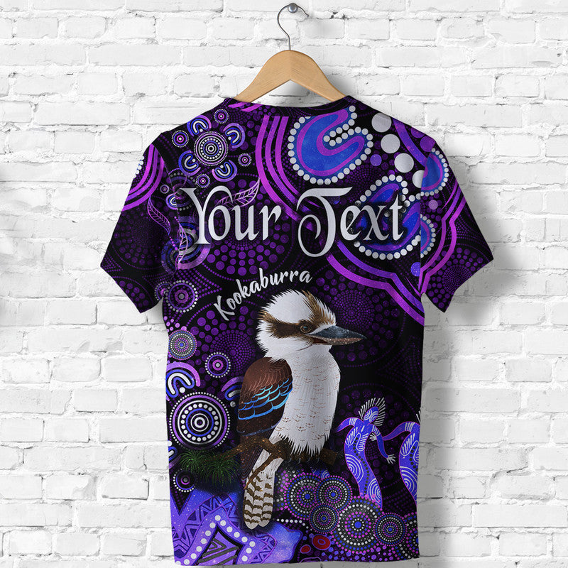 custom-personalised-australian-astrology-t-shirt-sagittarius-kookaburra-zodiac-aboriginal-vibes-purple