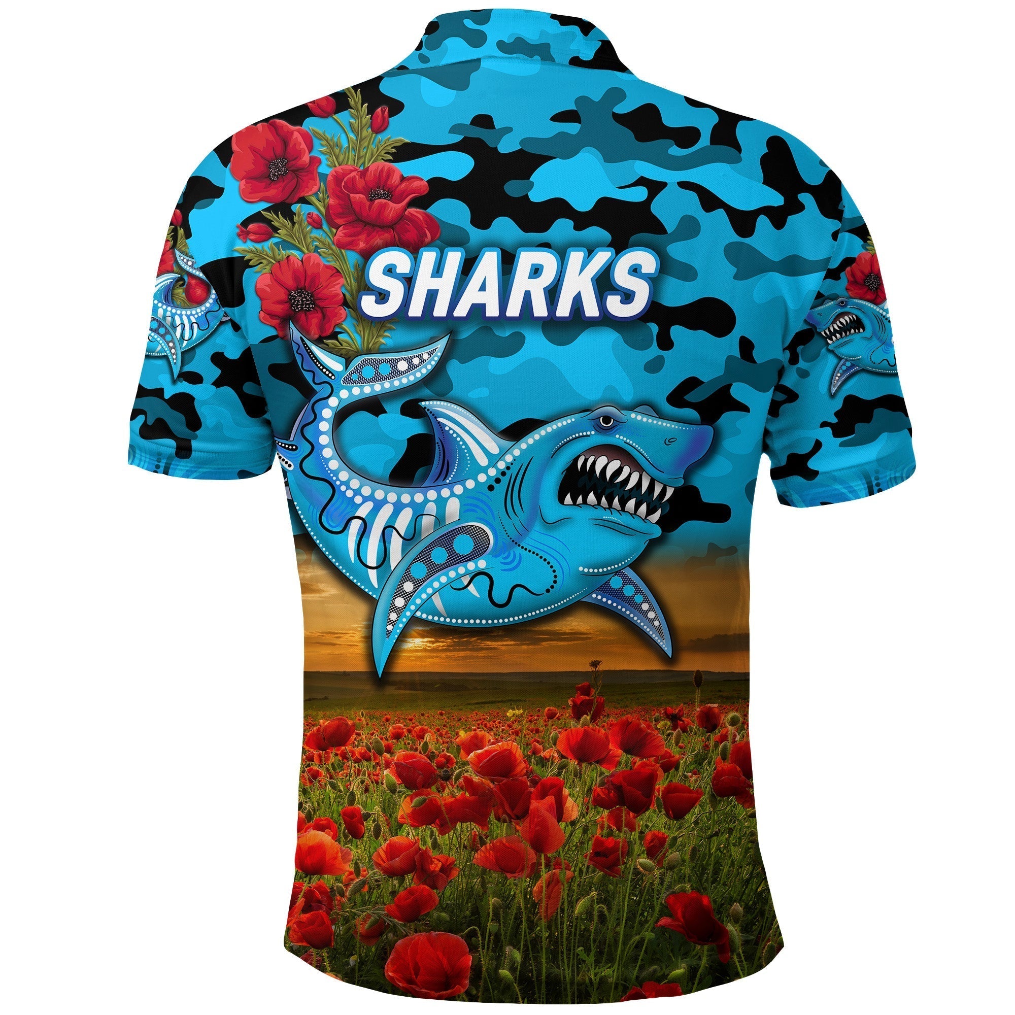 sharks-anzac-polo-shirt-poppy-flowers-vibes