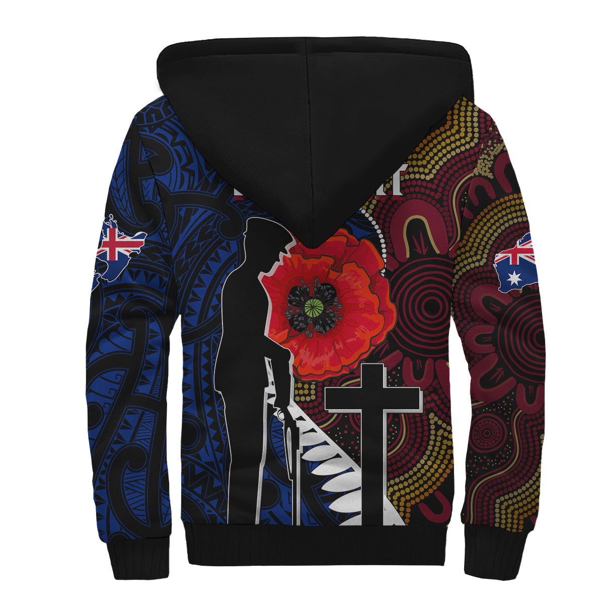 custom-personalised-aboriginal-mix-maori-anzac-day-sherpa-hoodie-lest-we-forget