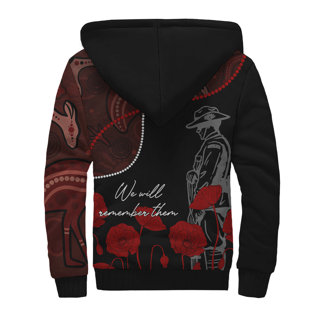 australia-anzac-day-sherpa-hoodie-aboriginal-art-with-poppies