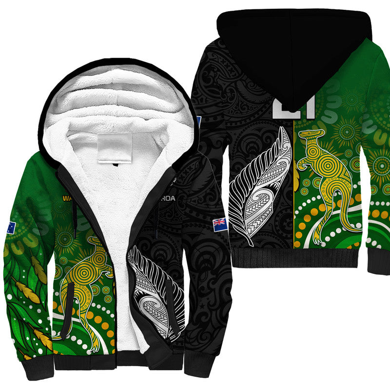 custom-personalised-aotearoa-rugby-all-black-combine-australia-wallabies-sherpa-hoodie-aboriginal-kangaroo-and-maori-fern