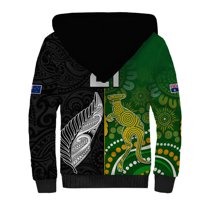 custom-personalised-aotearoa-rugby-all-black-combine-australia-wallabies-sherpa-hoodie-aboriginal-kangaroo-and-maori-fern