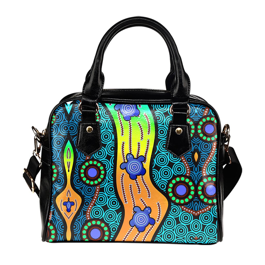 Shoulder Handbags - Aboriginal Turtle - Vibe Hoodie