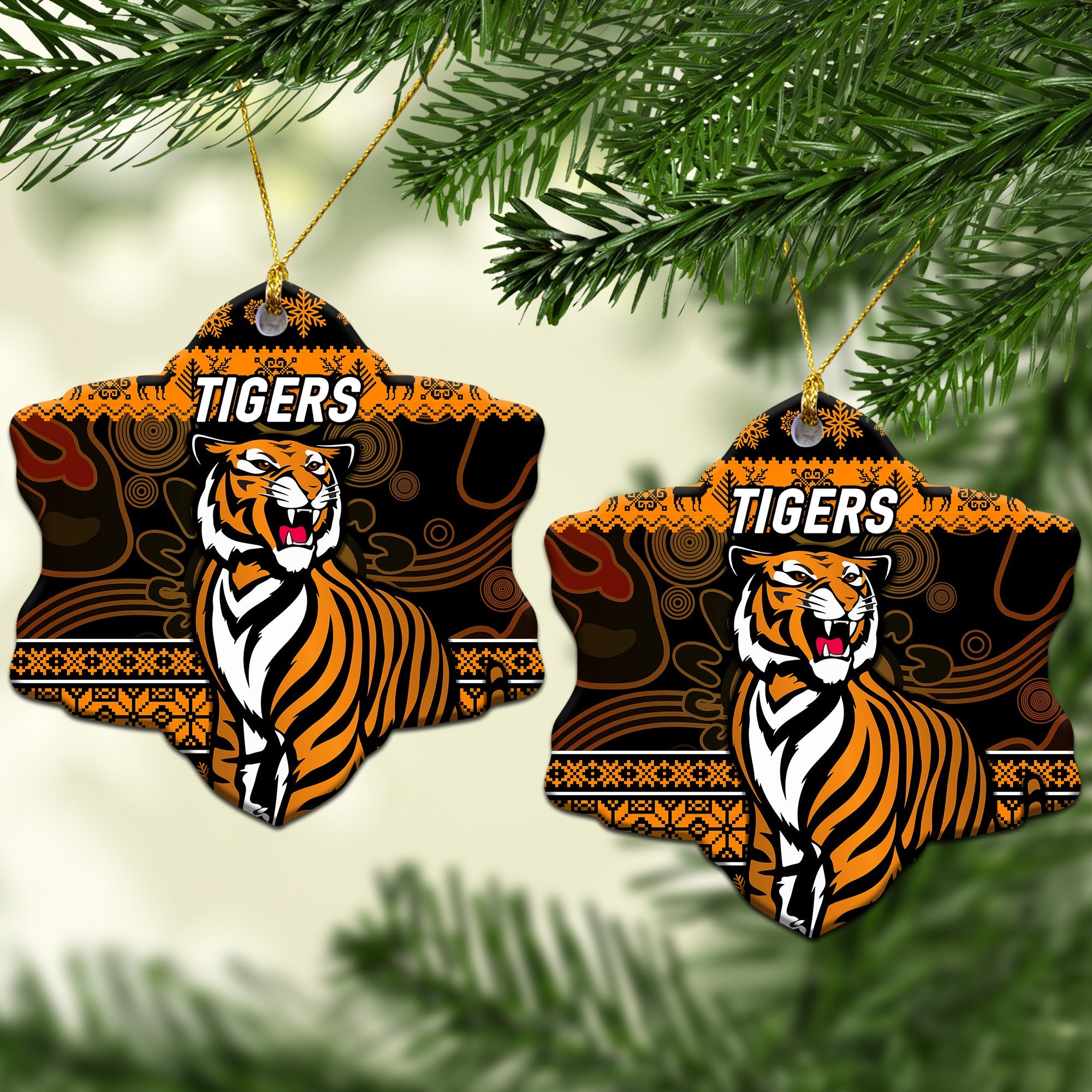 wests-tigers-christmas-ornament-simple-style