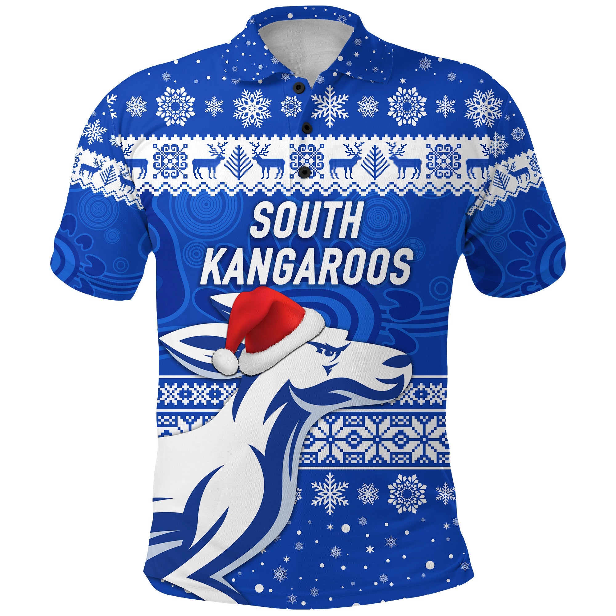 south-alice-football-club-polo-shirt-christmas-kangaroos-simple-style