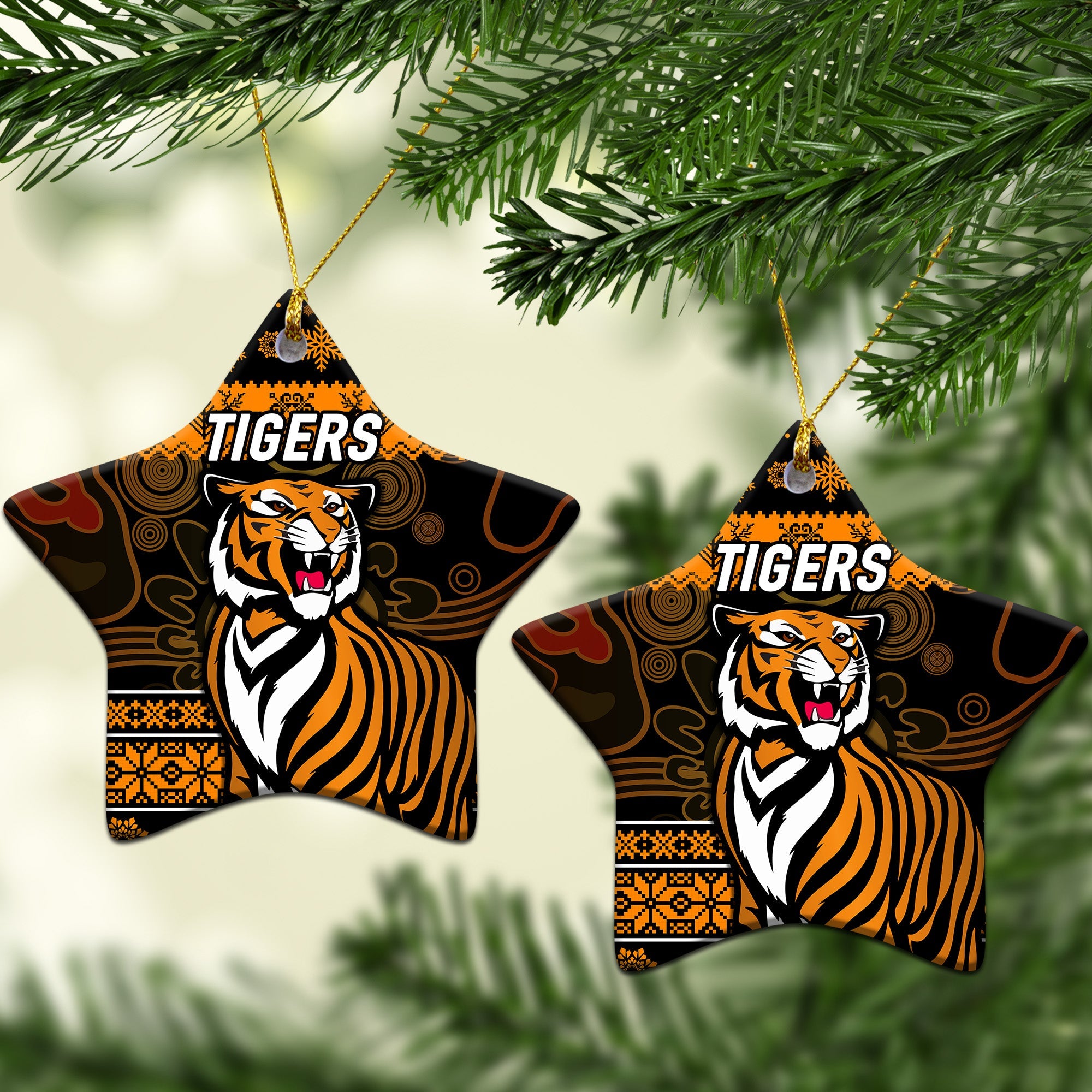 wests-tigers-christmas-ornament-simple-style