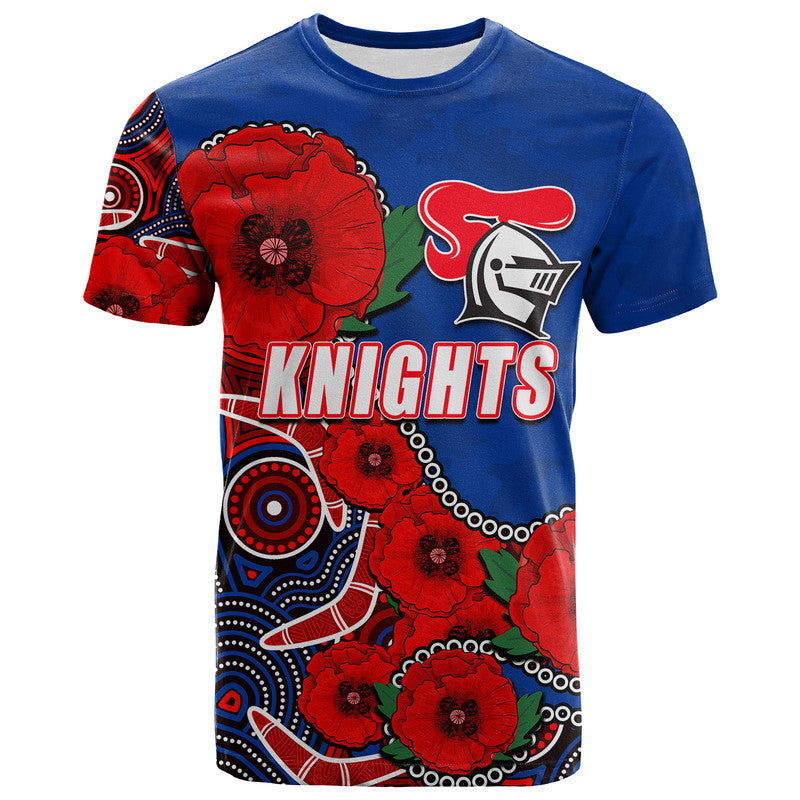 custom-personalised-anzac-day-nrl-knights-army-mix-aboriginal-t-shirt