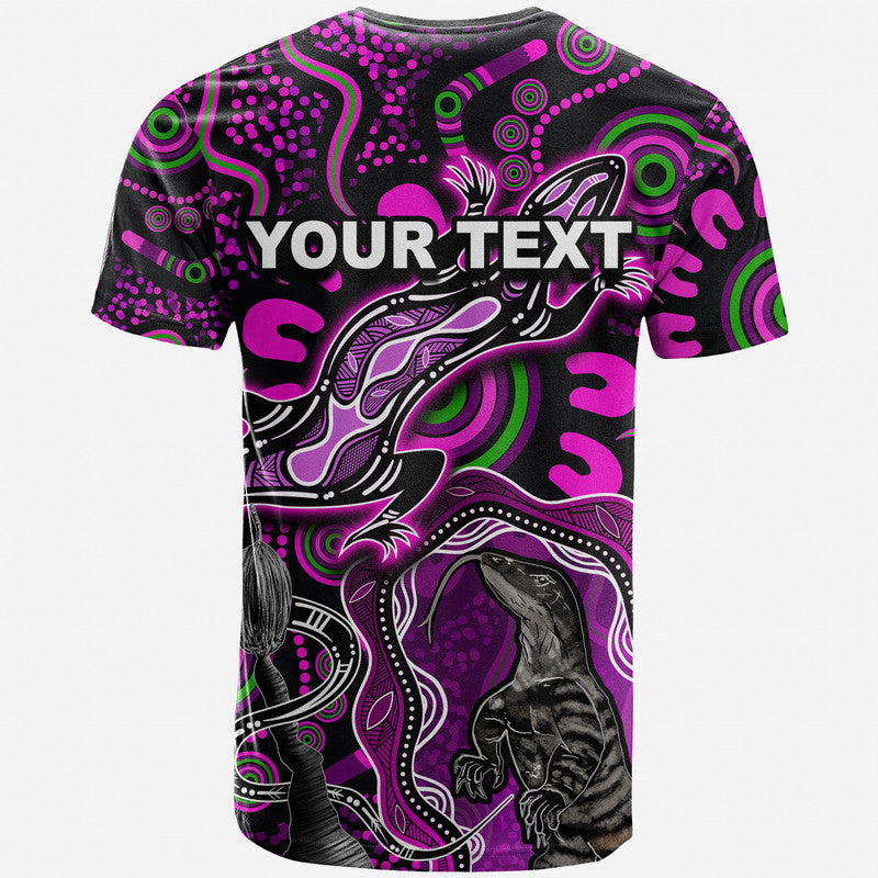 custom-personalised-aboriginal-lizard-t-shirt-pink-color