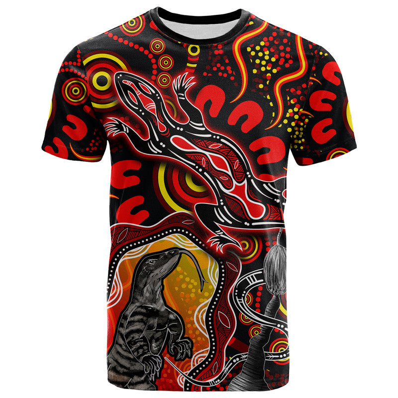 custom-personalised-aboriginal-lizard-t-shirt-red-color