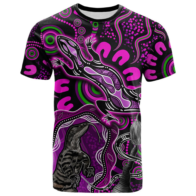 custom-personalised-aboriginal-lizard-t-shirt-pink-color