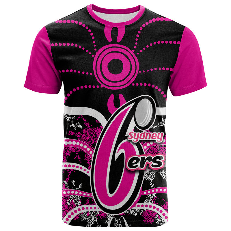 custom-personalised-and-number-sydney-sixers-t-shirt-cricket-dot-aboriginal