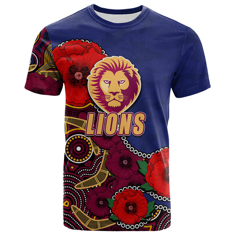 custom-personalised-anzac-day-afl-lions-army-mix-aboriginal-t-shirt