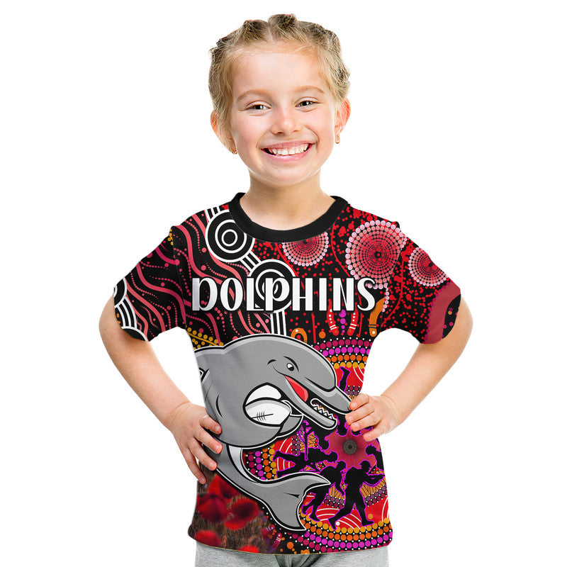 custom-personalised-dolphins-rugby-anzac-t-shirt-aboriginal-military-and-poppy-flowers