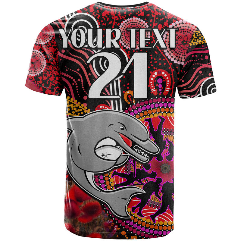 custom-personalised-dolphins-rugby-anzac-t-shirt-aboriginal-military-and-poppy-flowers