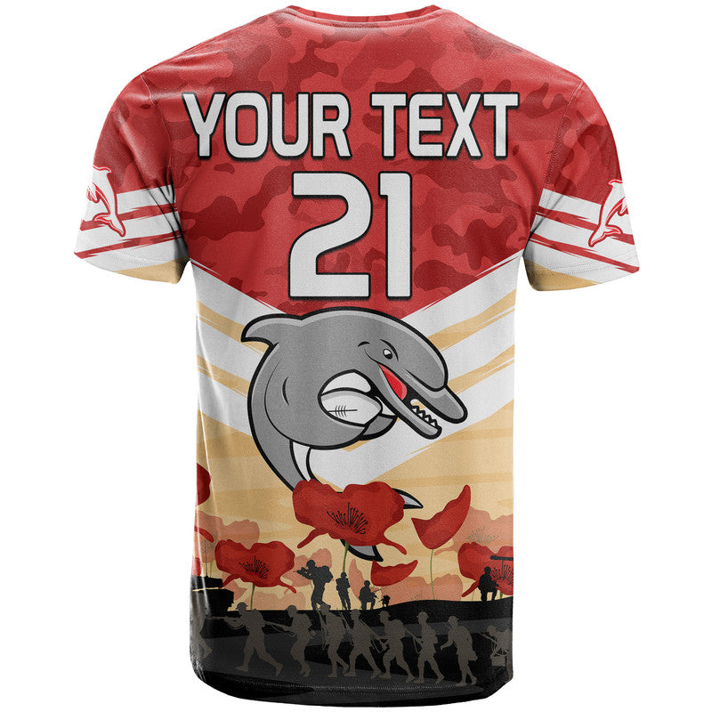 custom-text-and-number-redcliffe-dolphins-rugby-anzac-t-shirt-we-will-remember