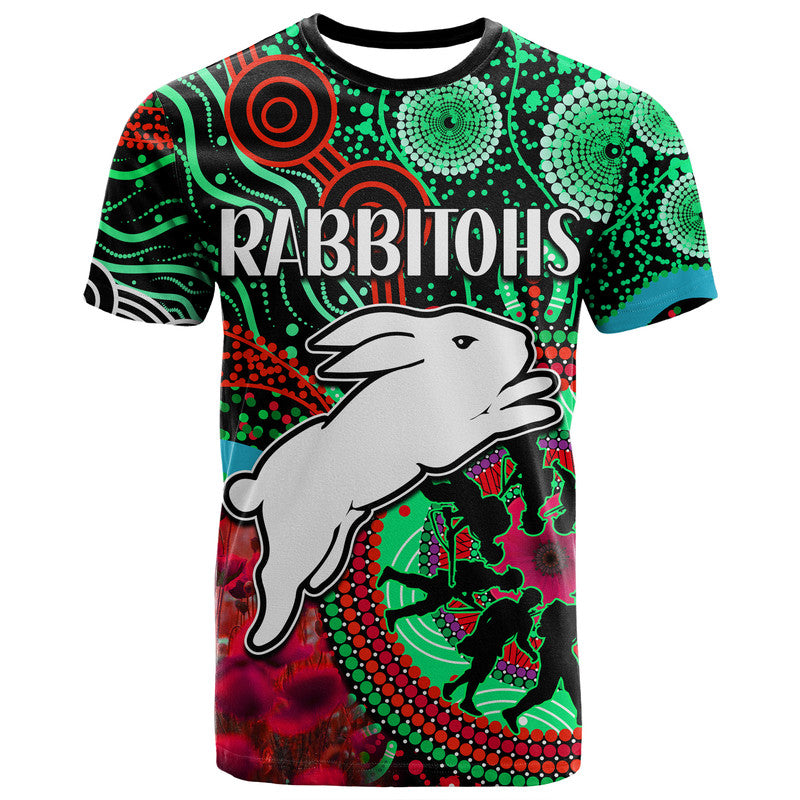 rabbitohs-rugby-anzac-t-shirt-aboriginal-military-and-poppy-flowers