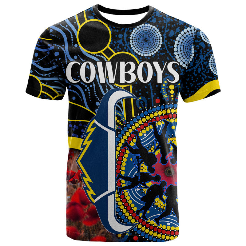 custom-personalised-cowboys-rugby-anzac-t-shirt-aboriginal-military-and-poppy-flowers