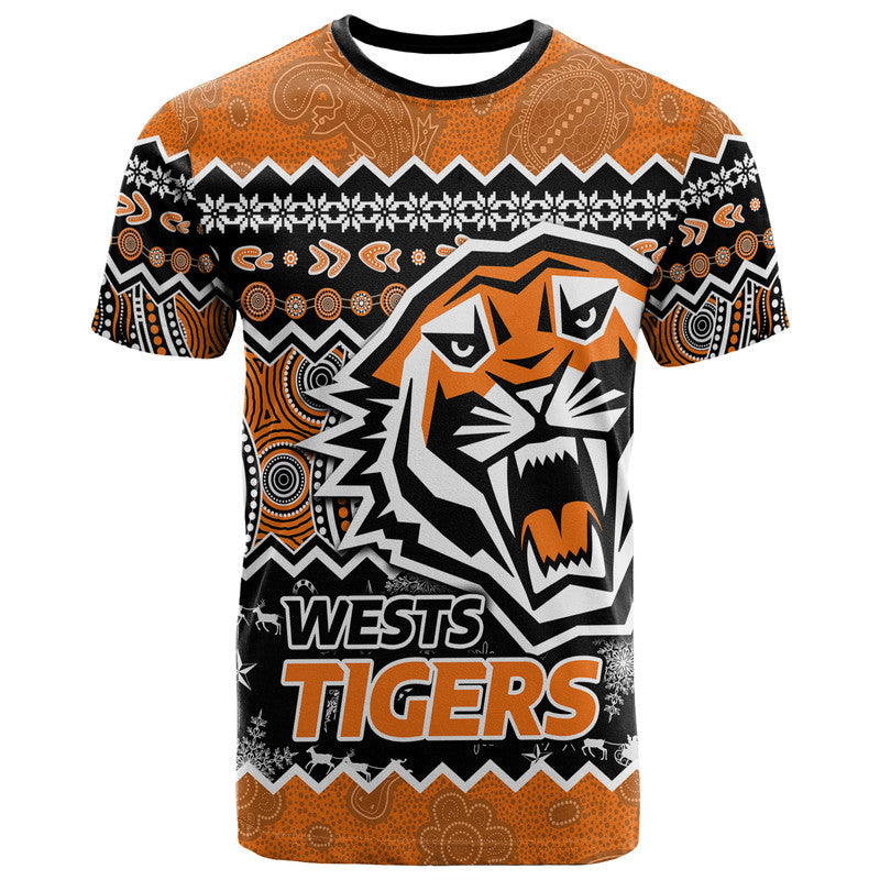 wests-tigers-aboriginal-christmas-vibe-gold-version-t-shirt