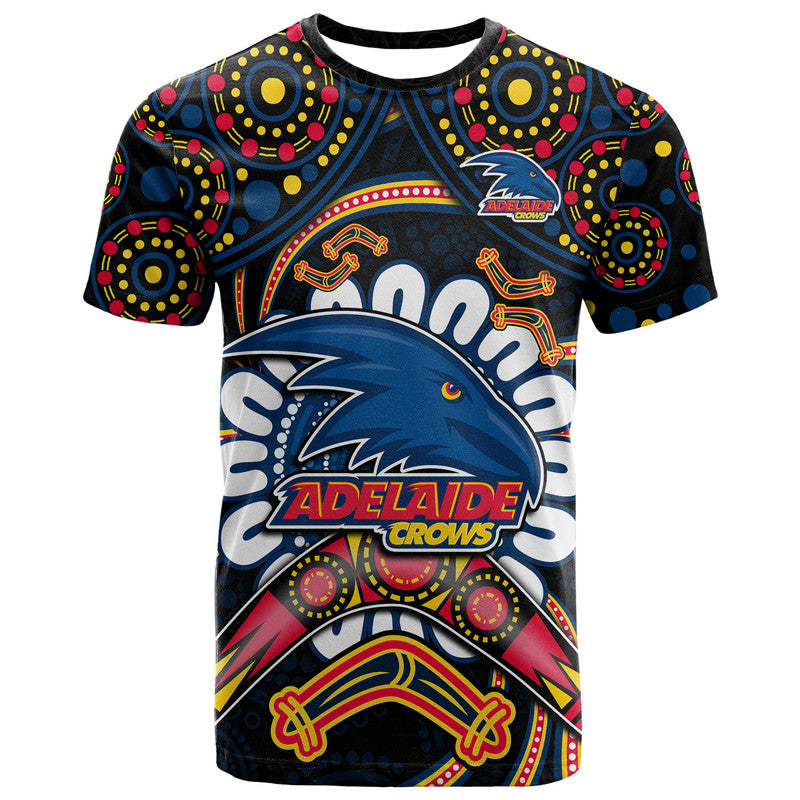 custom-personalised-adelaide-crows-football-t-shirt-boomerang-indigenous-dots