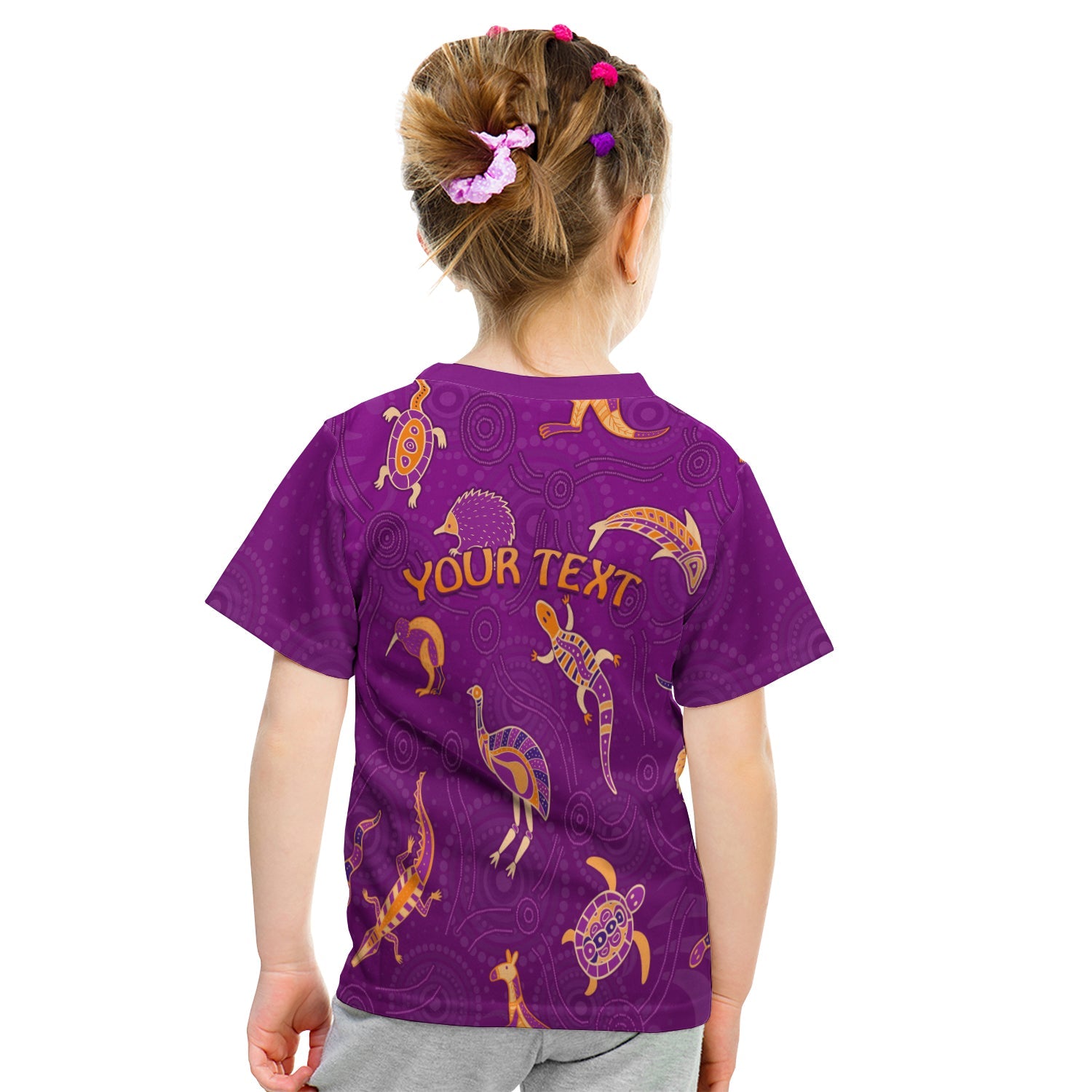 custom-personalised-aboriginal-art-t-shirt-kid-animals-australia-version-purple