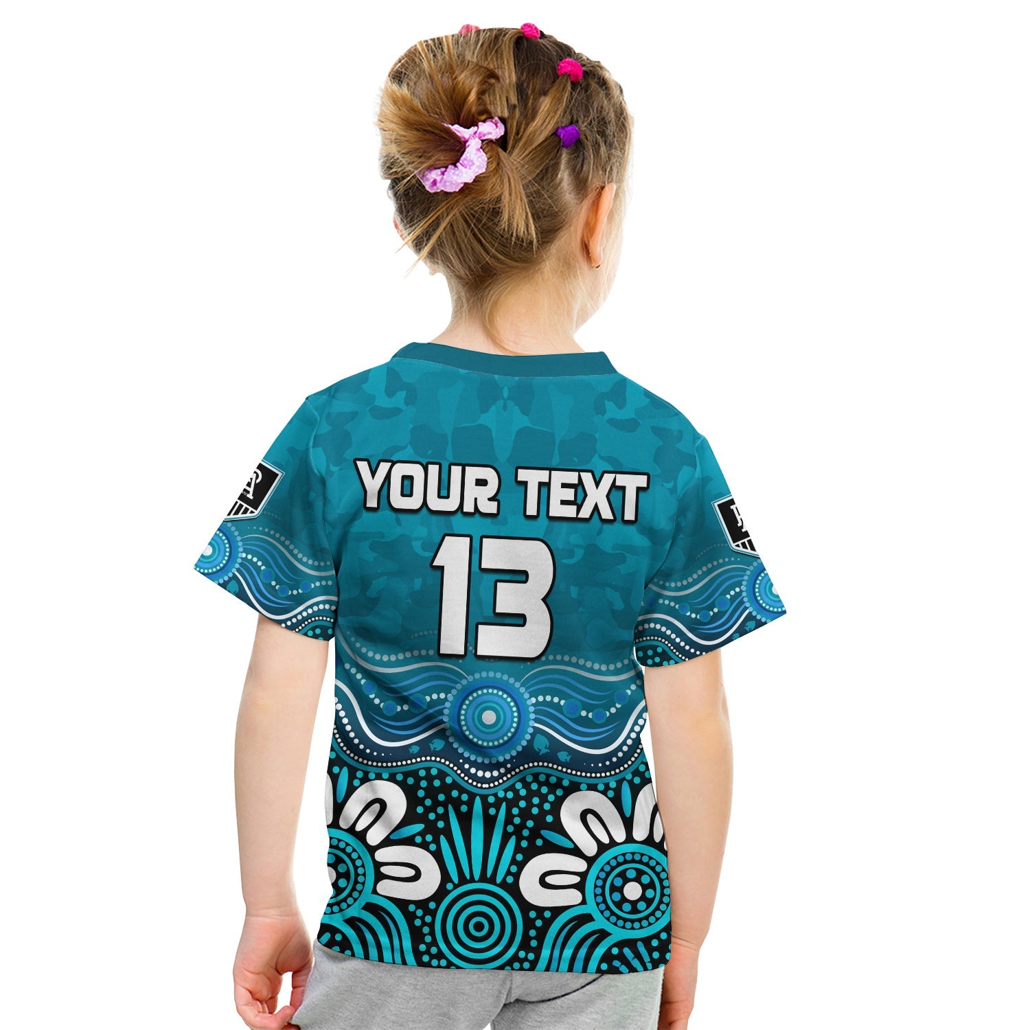 custom-text-and-number-power-anzac-2022-t-shirt-kid-port-adelaide-aboriginal-remember-them