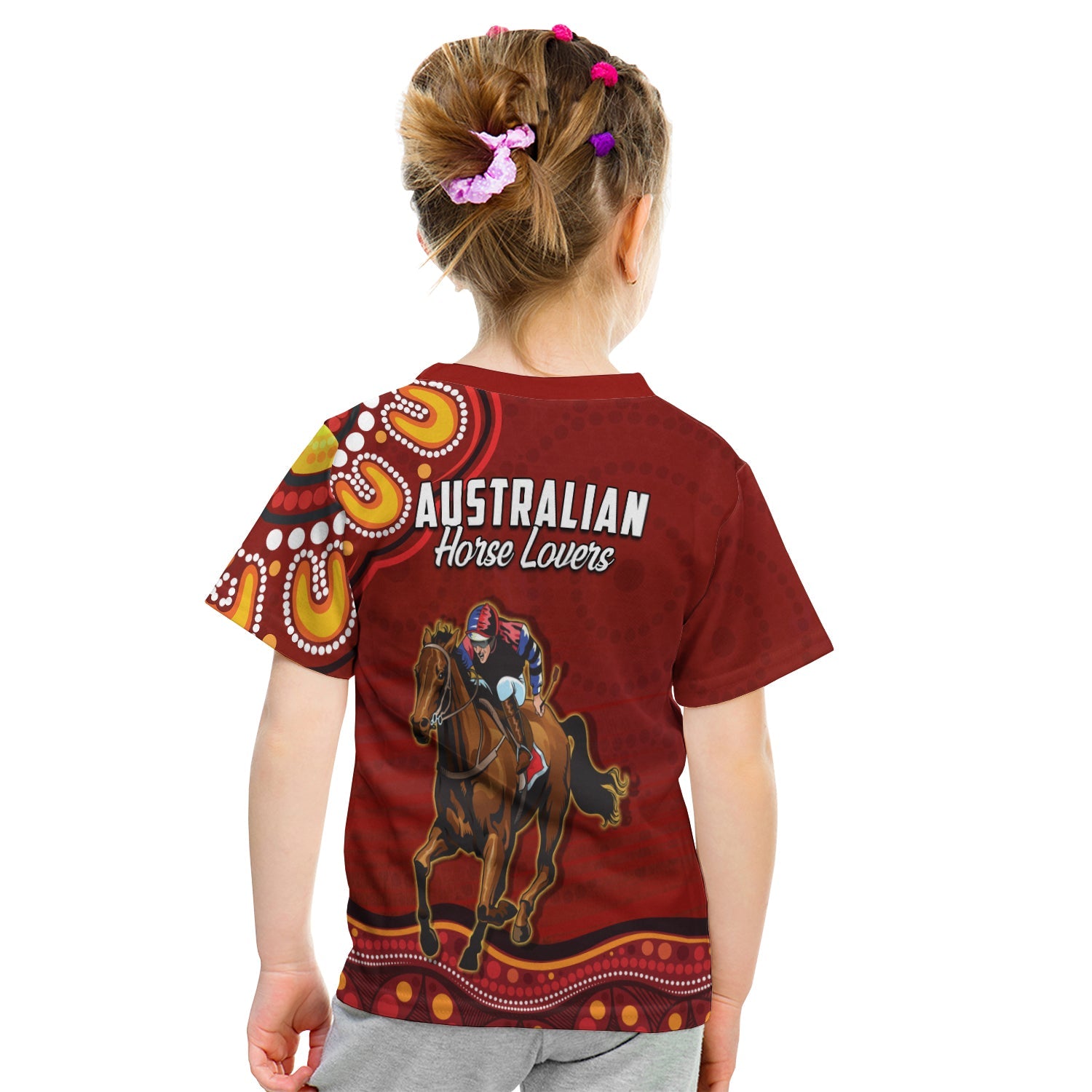 custom-personalised-launceston-cup-2022-t-shirt-kid-australia-aboriginal-red-horse-lovers