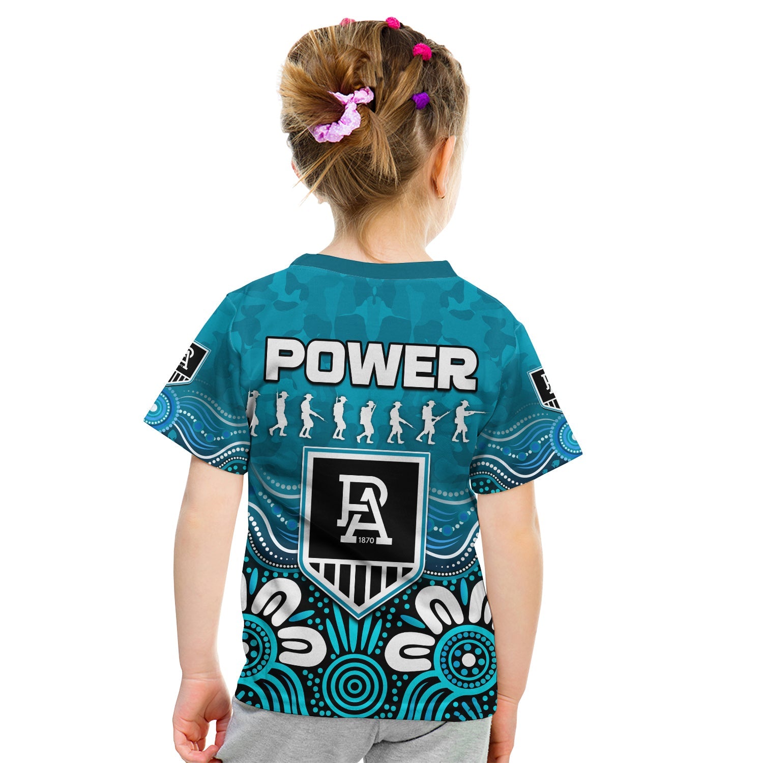 power-anzac-2022-t-shirt-kid-port-adelaide-aboriginal-remember-them