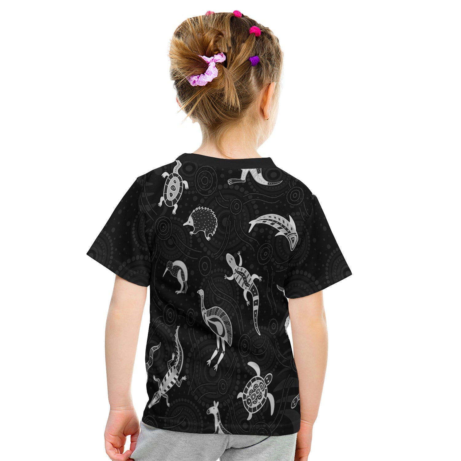 aboriginal-art-t-shirt-kid-animals-australia-version-black