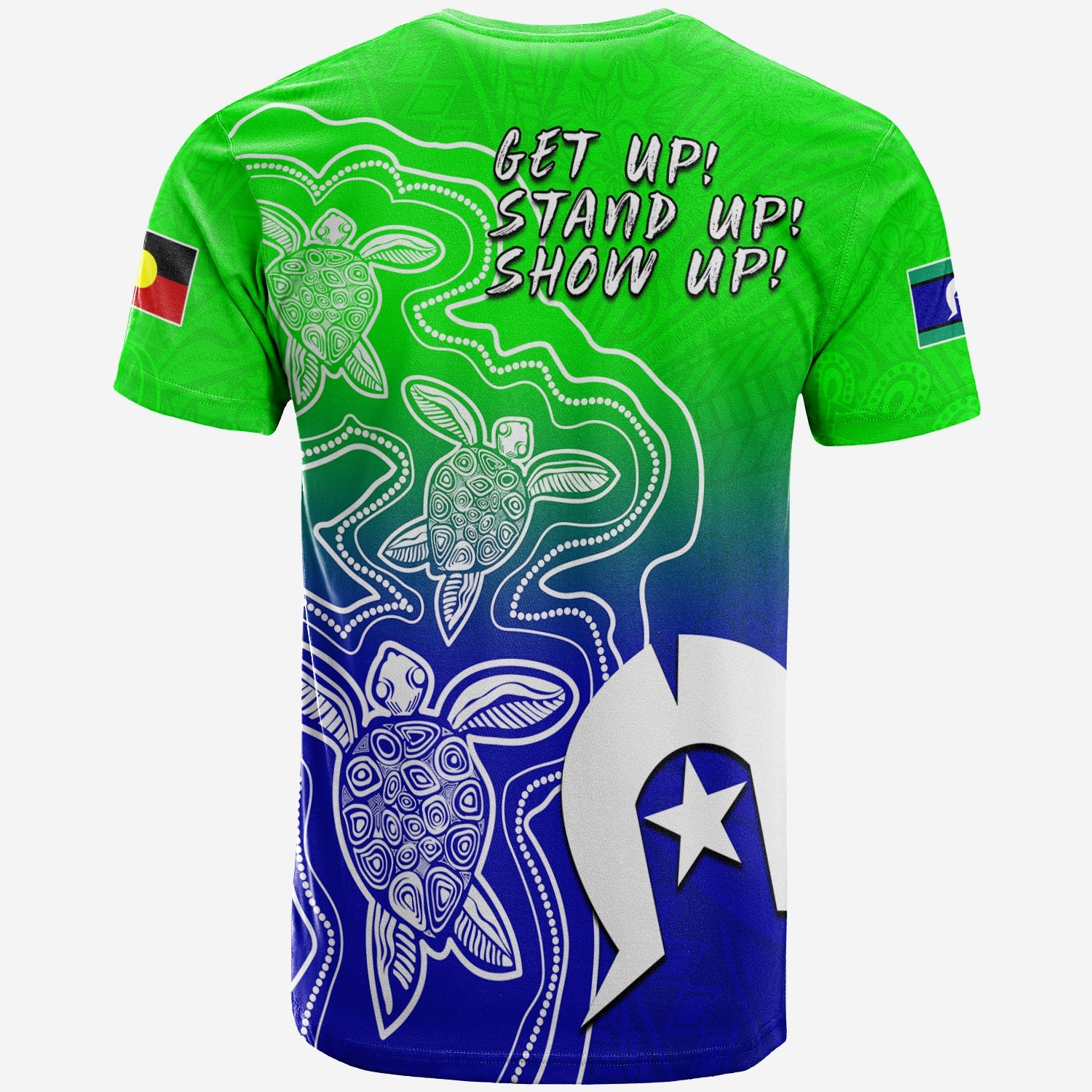 NAIDOC Week 2022 T Shirt Torres Strait Islanders with Aboriginal Turtles LT13