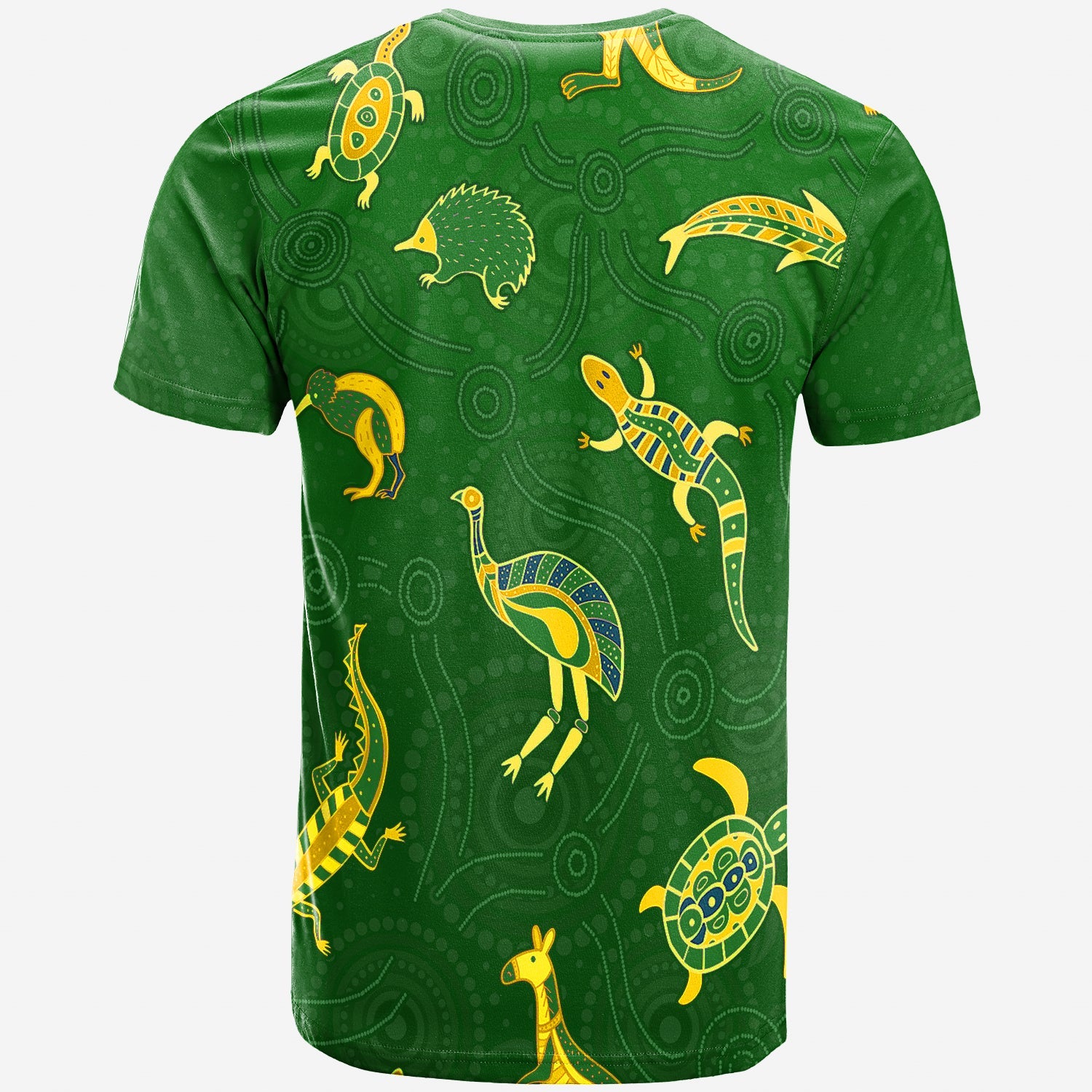 aboriginal-art-t-shirt-animals-australia-version-green