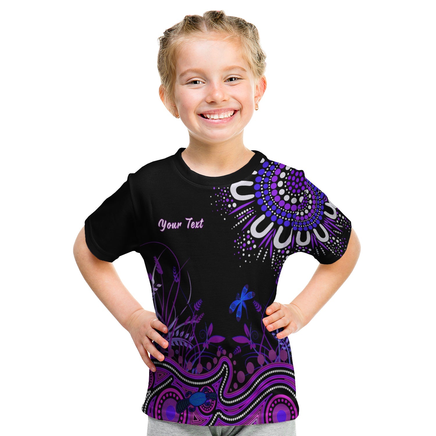 custom-personalised-happy-king-island-show-t-shirt-kid-aboriginal-tasmania-australia-version-purple