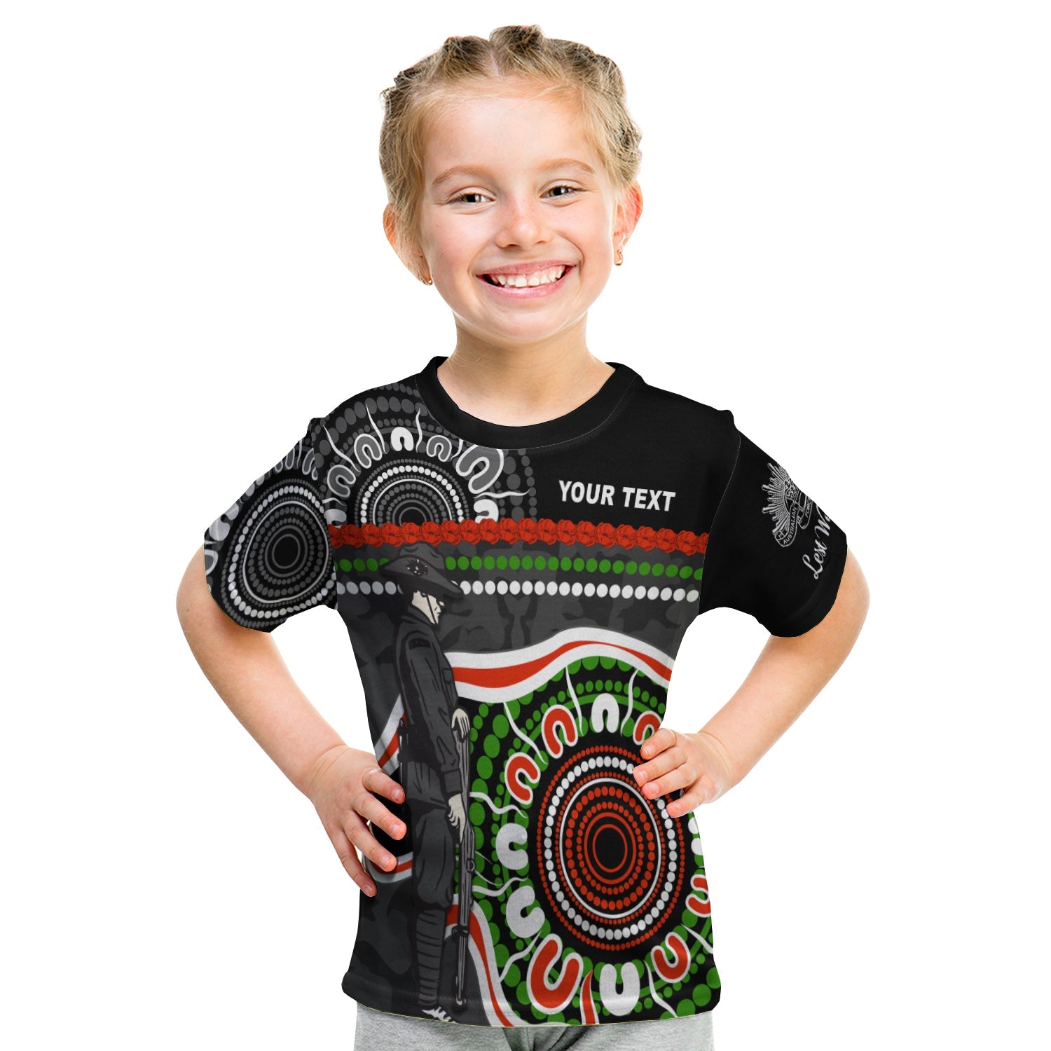 custom-personalised-panthers-anzac-day-t-shirt-kid-aboriginal-lest-we-forget-ver-01