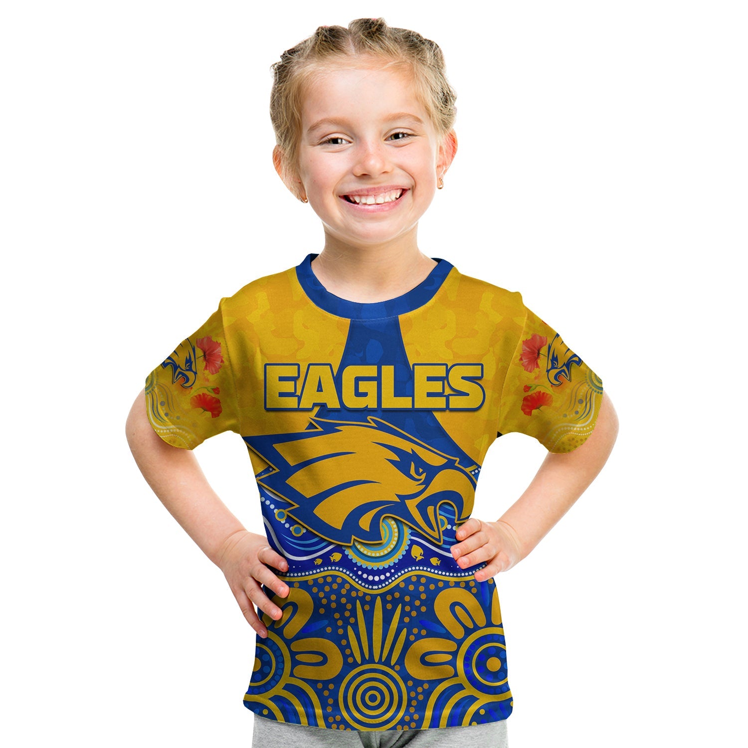 custom-text-and-number-eagles-anzac-2022-t-shirt-kid-west-coast-aboriginal-remember-them