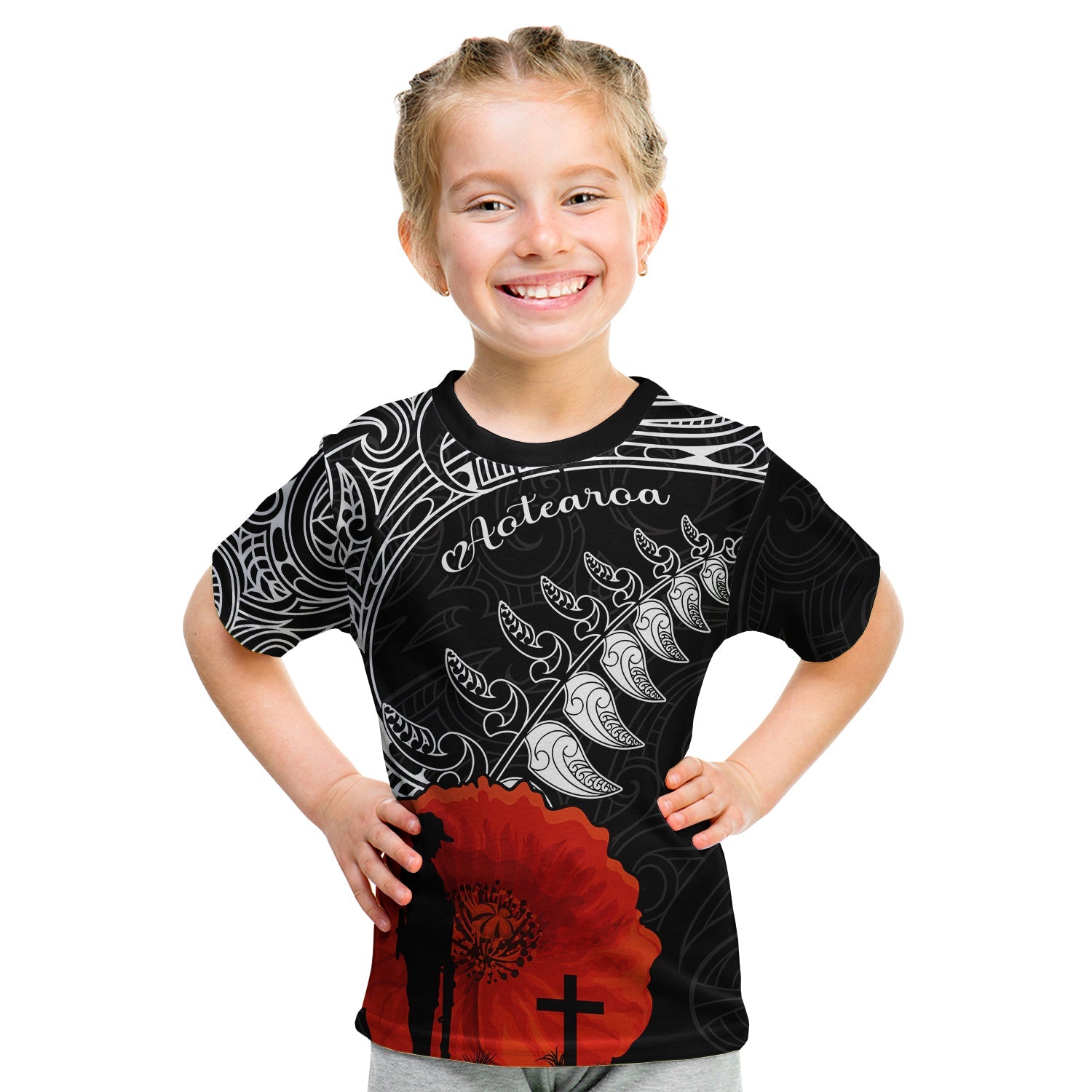 new-zealand-anzac-2022-t-shirt-kid-maori-mix-fern-poppy