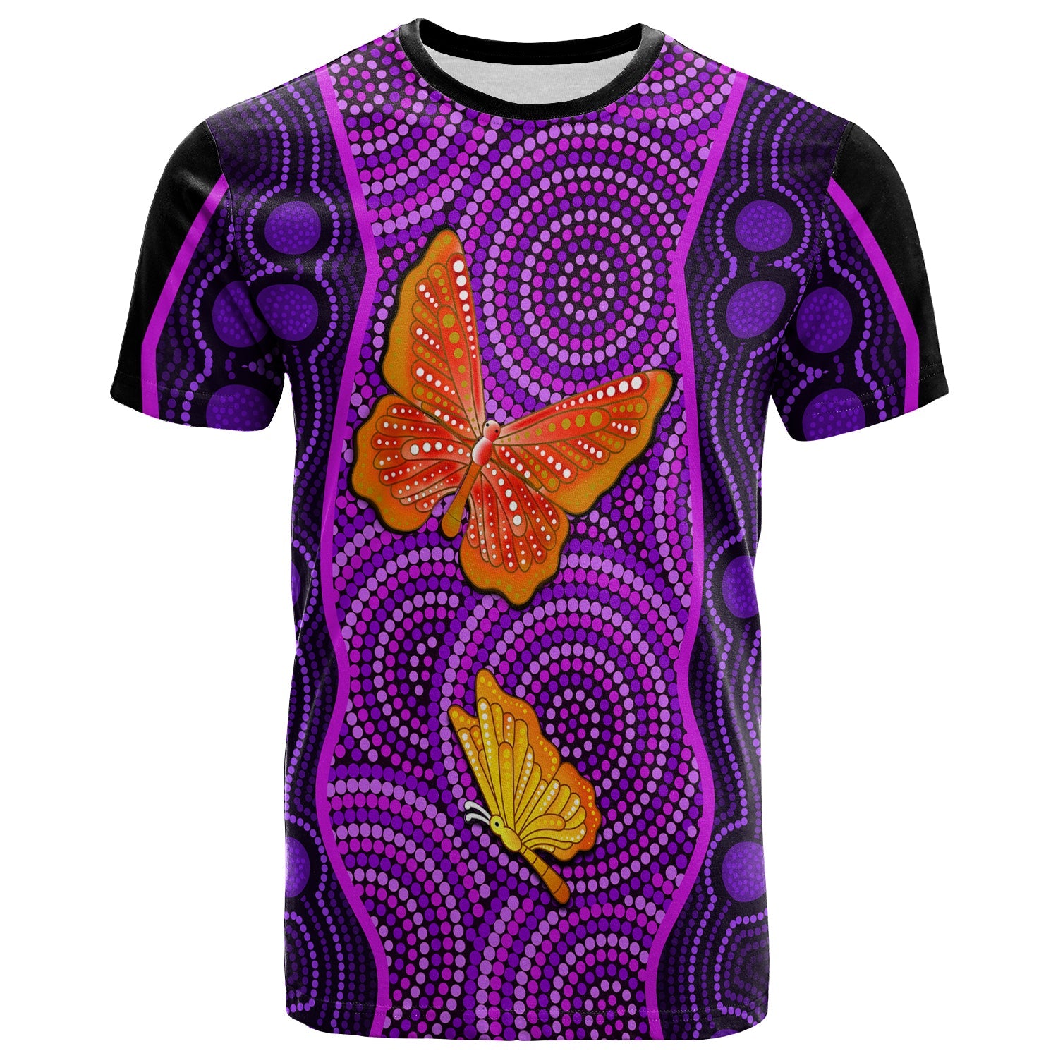 custom-personalised-aboriginal-dot-t-shirt-butterfly-natural-beauty