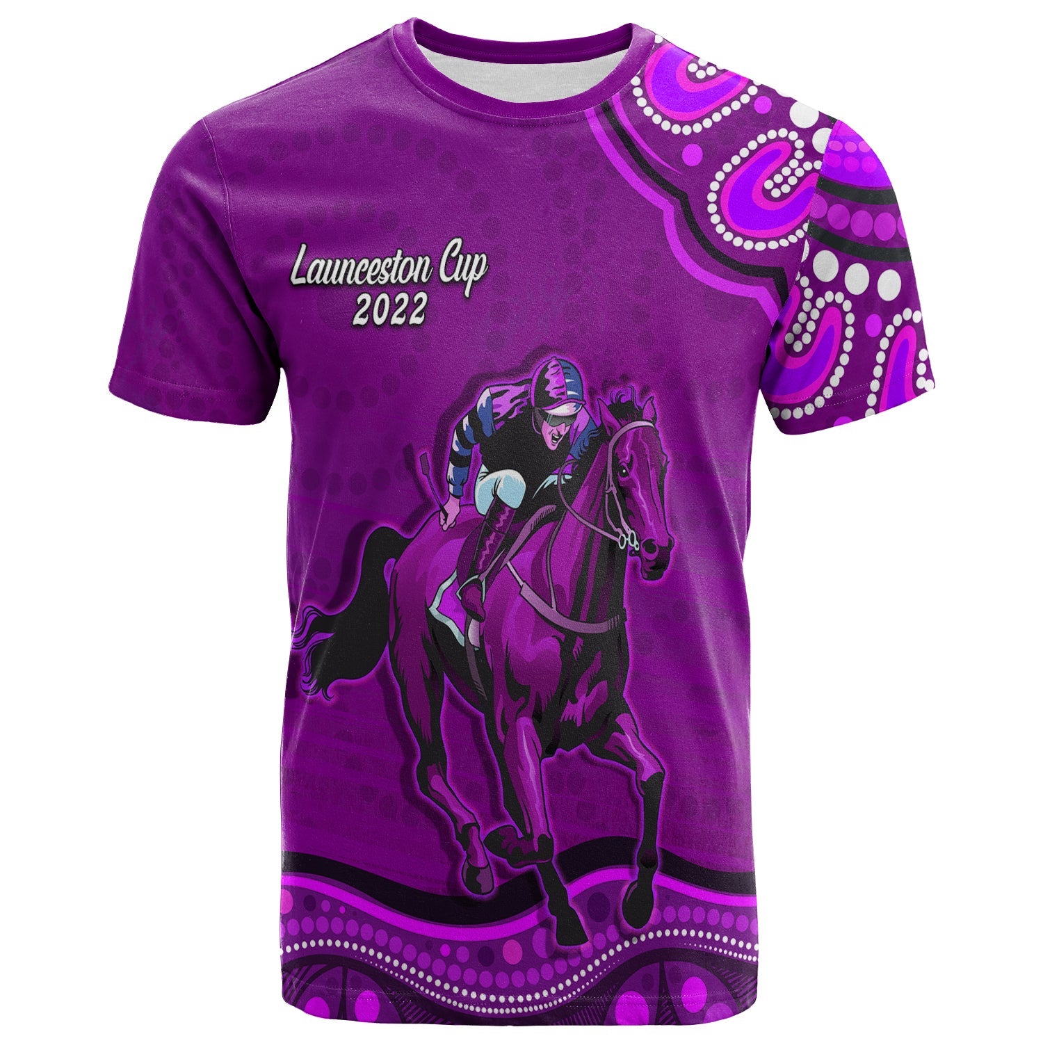 launceston-cup-2022-t-shirt-australia-aboriginal-purple-horse-lovers