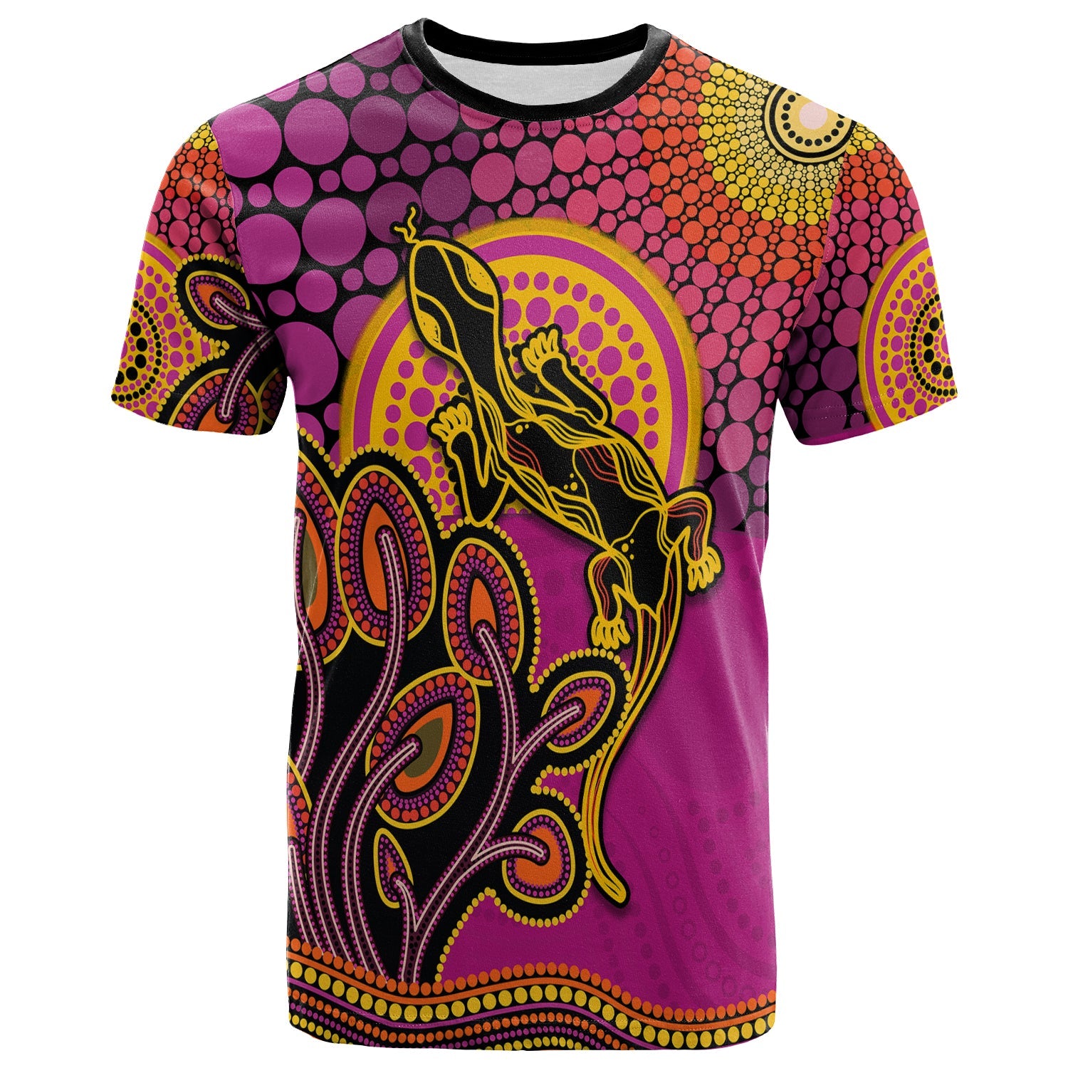 custom-personalised-aboriginal-lizard-t-shirt-tree-on-the-hill-sunshine