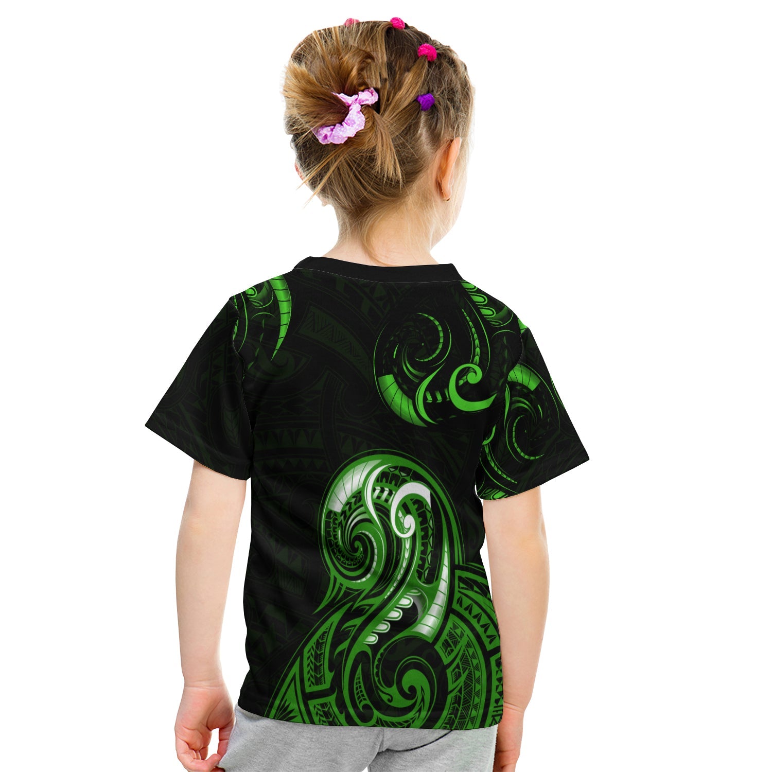 custom-personalised-aotearoa-fern-t-shirt-kid-maori-pattern-version-green