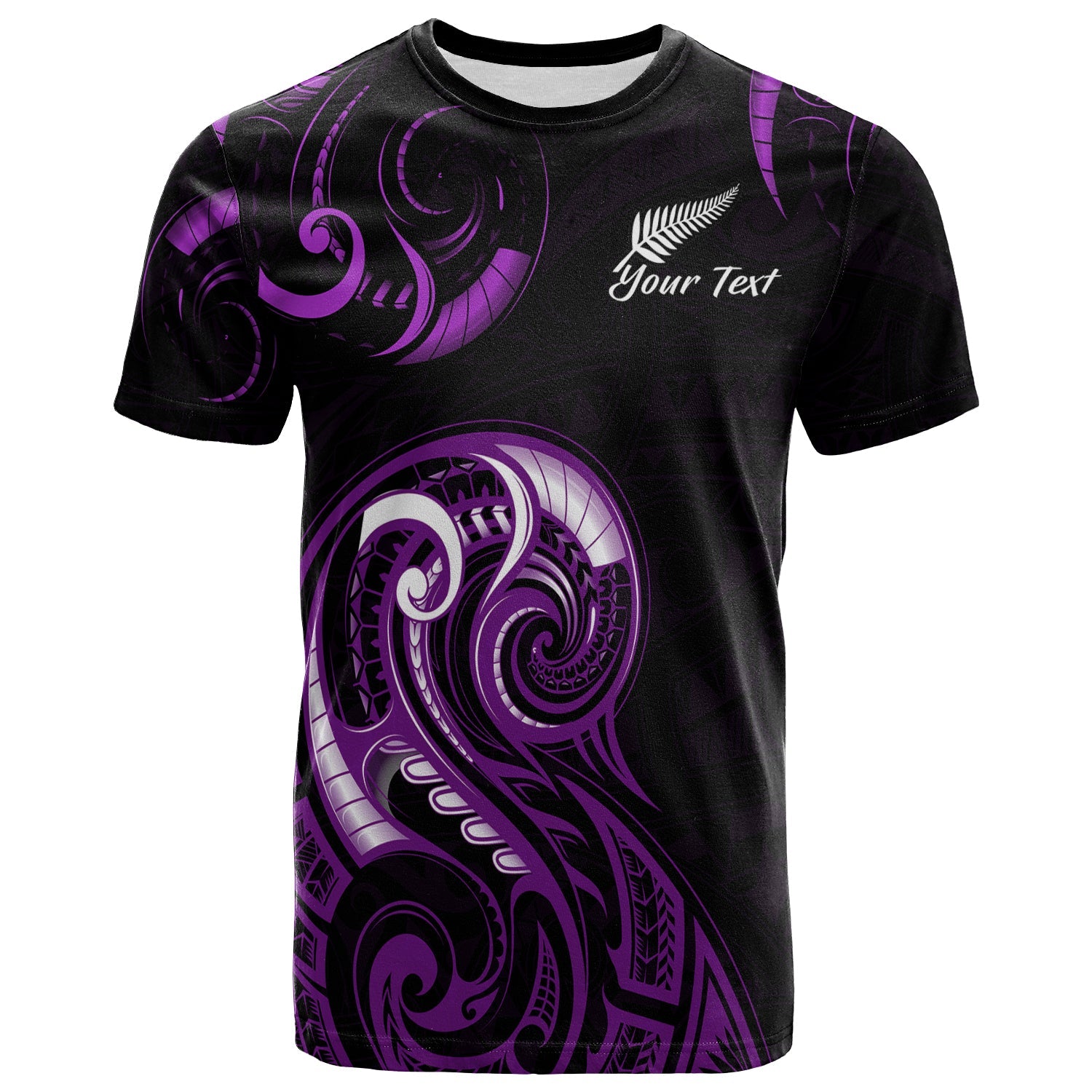 custom-personalised-aotearoa-fern-t-shirt-maori-pattern-version-purple