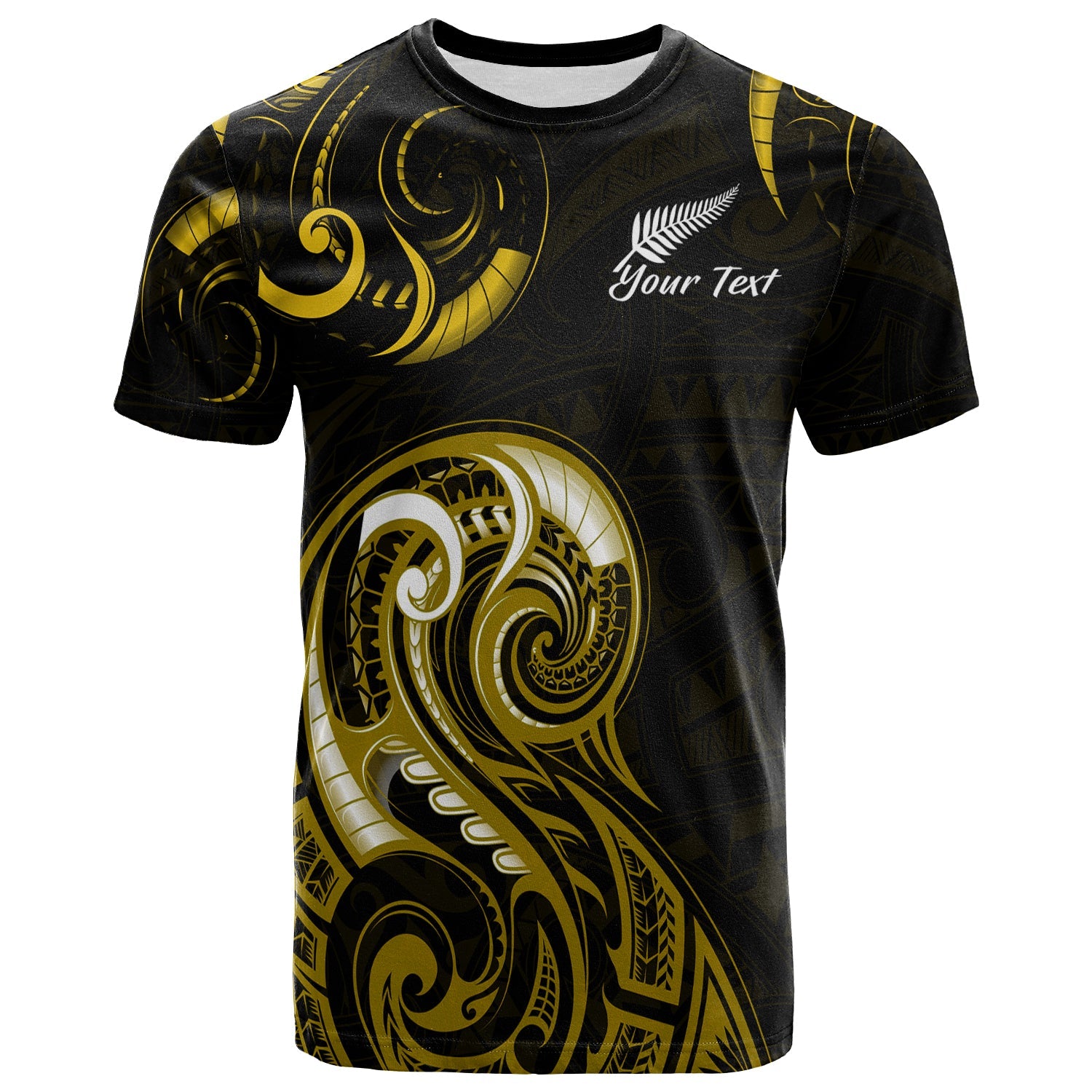 custom-personalised-aotearoa-fern-t-shirt-maori-pattern-version-gold