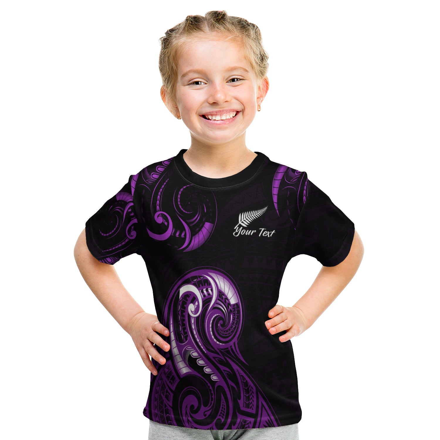 custom-personalised-aotearoa-fern-t-shirt-kid-maori-pattern-version-purple