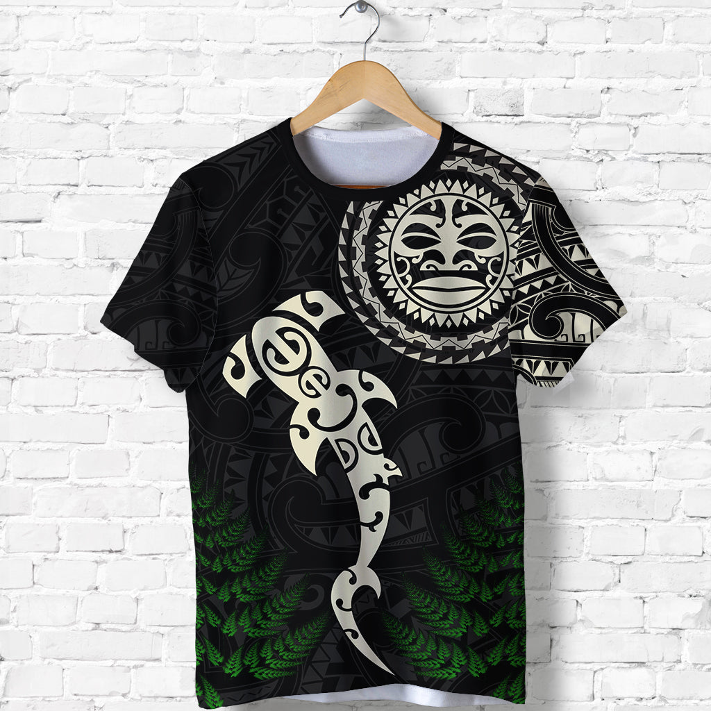 custom-personalised-aotearoa-fern-t-shirt-maori-manaia-and-fish