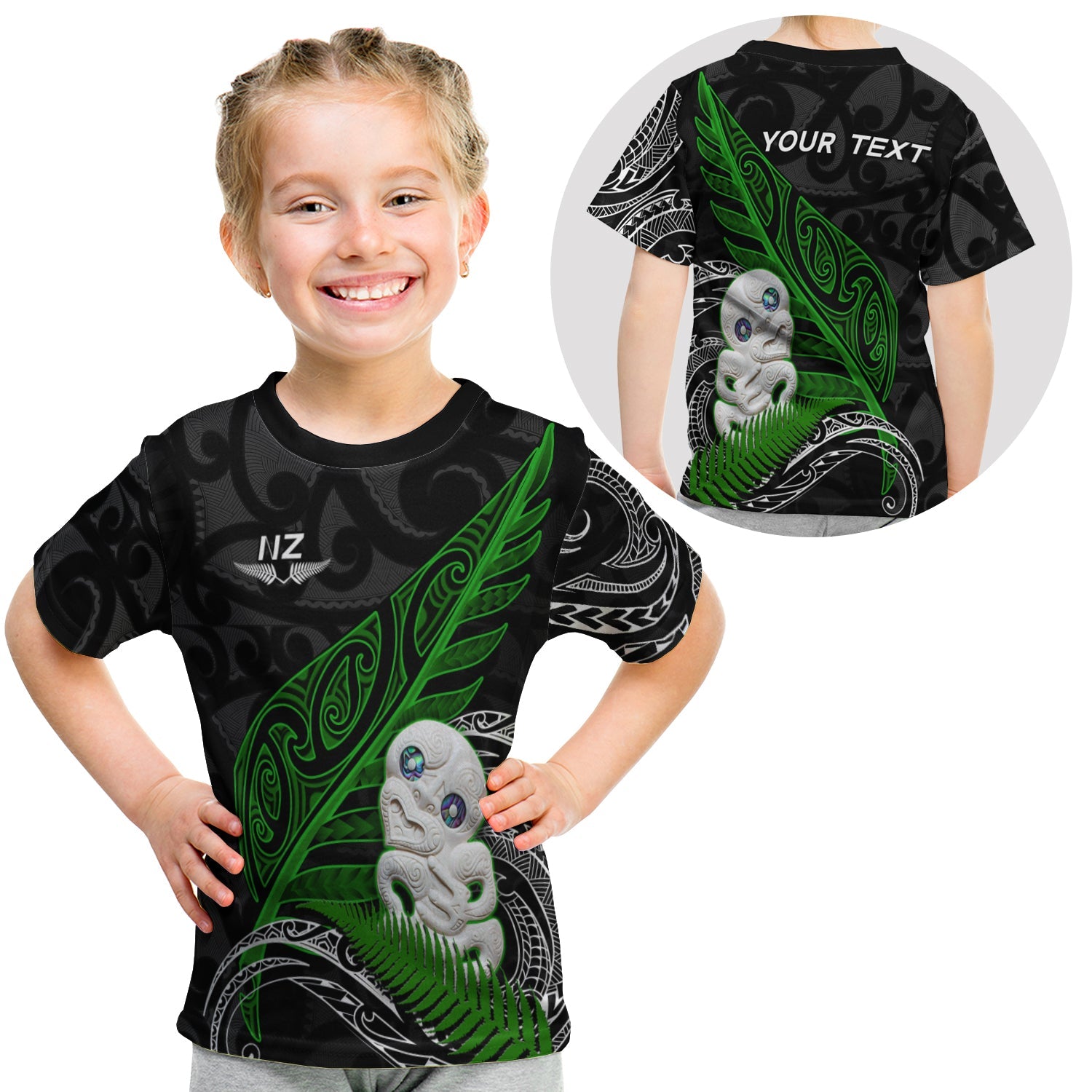 custom-personalised-aotearoa-maori-t-shirt-kid-hei-tiki-and-fern