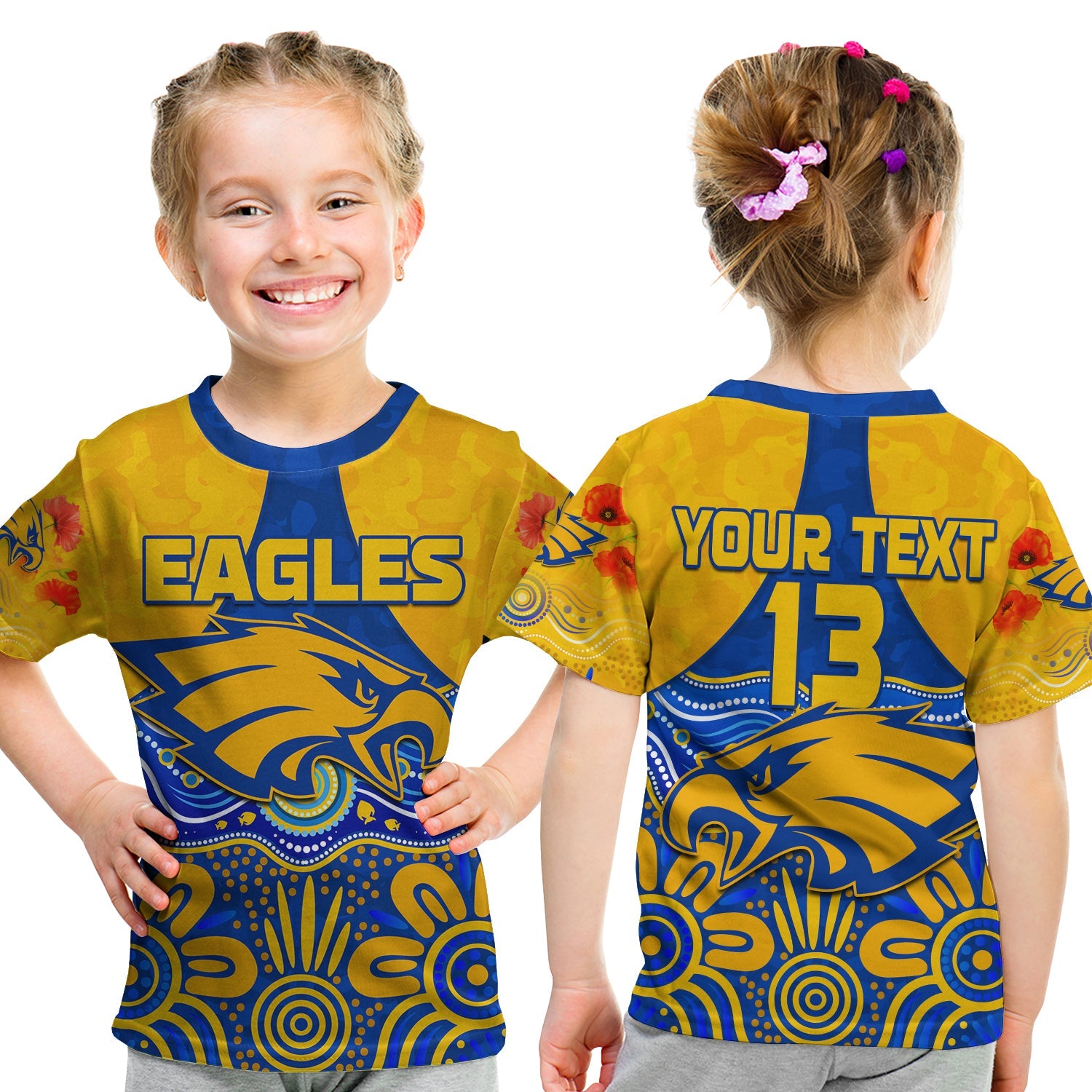 custom-text-and-number-eagles-anzac-2022-t-shirt-kid-west-coast-aboriginal-remember-them