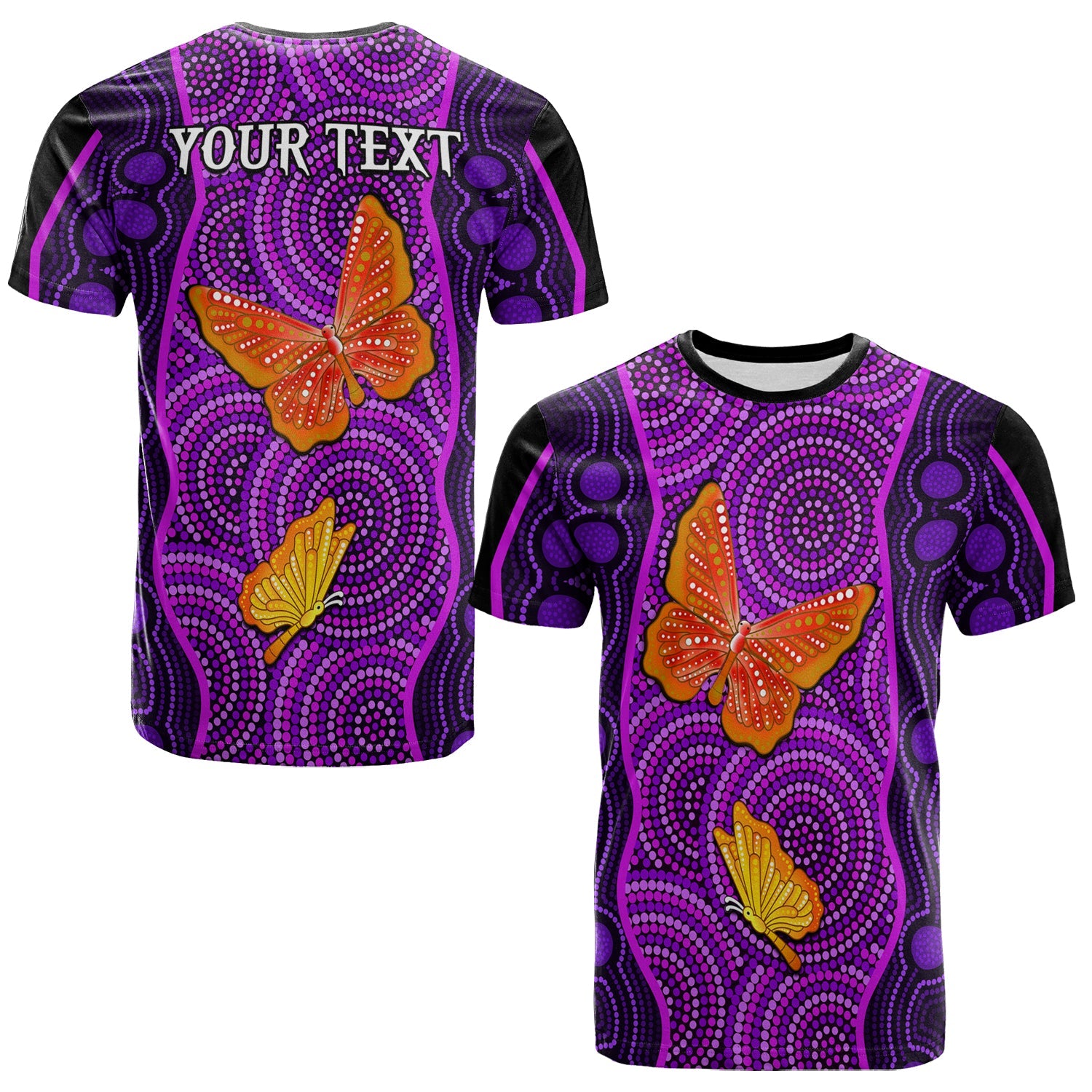 custom-personalised-aboriginal-dot-t-shirt-butterfly-natural-beauty