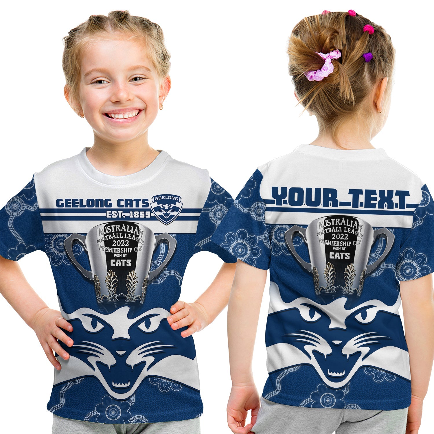 custom-personalised-cats-football-t-shirt-kid-geelong-premiers-2022-aboriginal