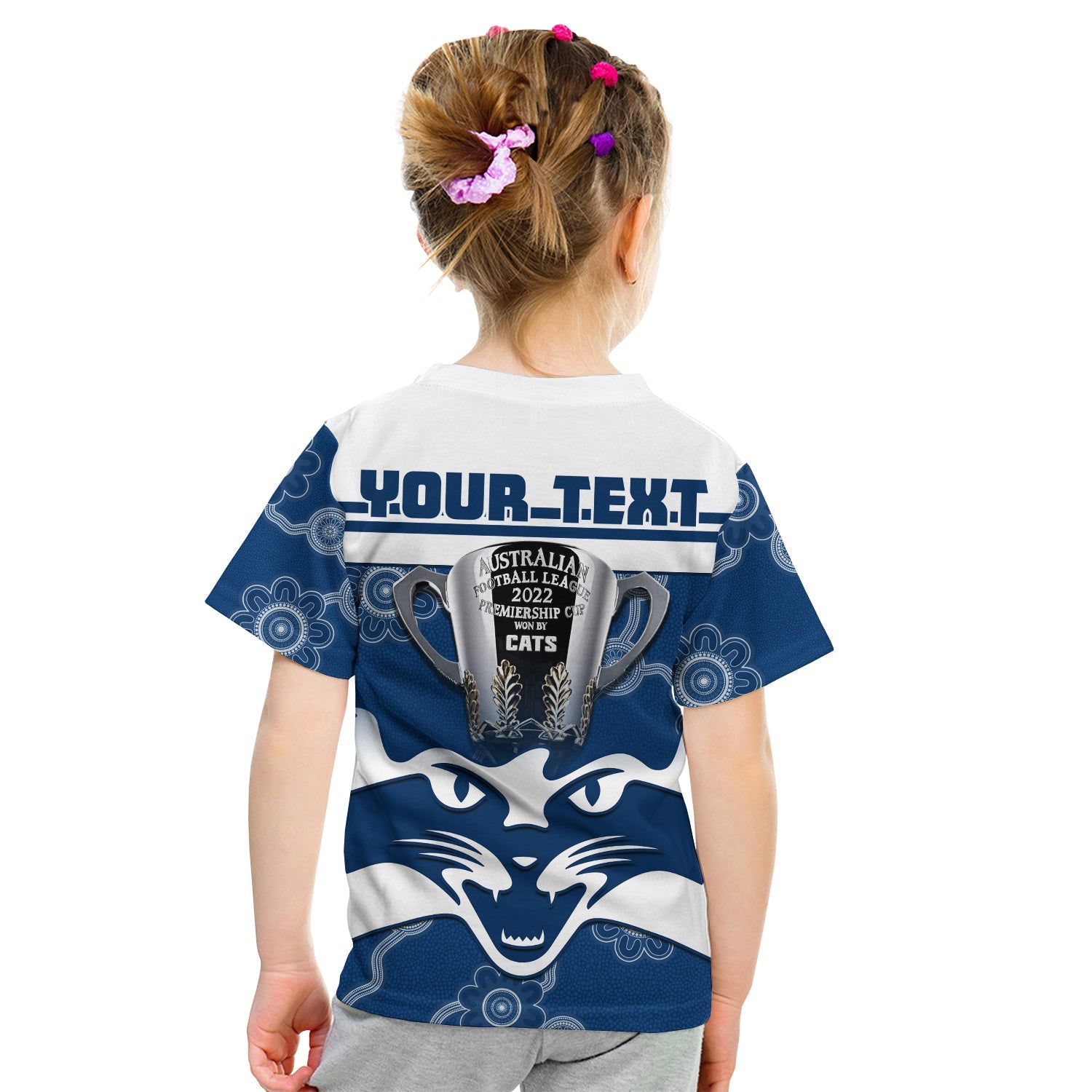 custom-personalised-cats-football-t-shirt-kid-geelong-premiers-2022-aboriginal