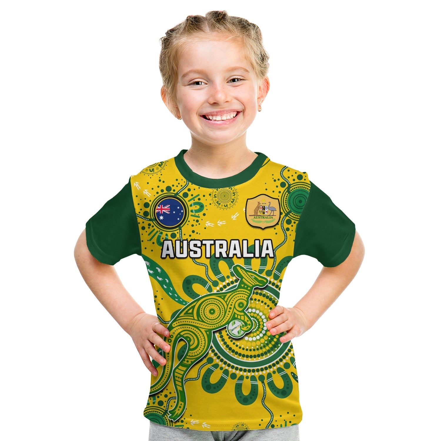 australia-soccer-t-shirt-kid-kangaroos-matildas-2023-fifa-womens-world-cup