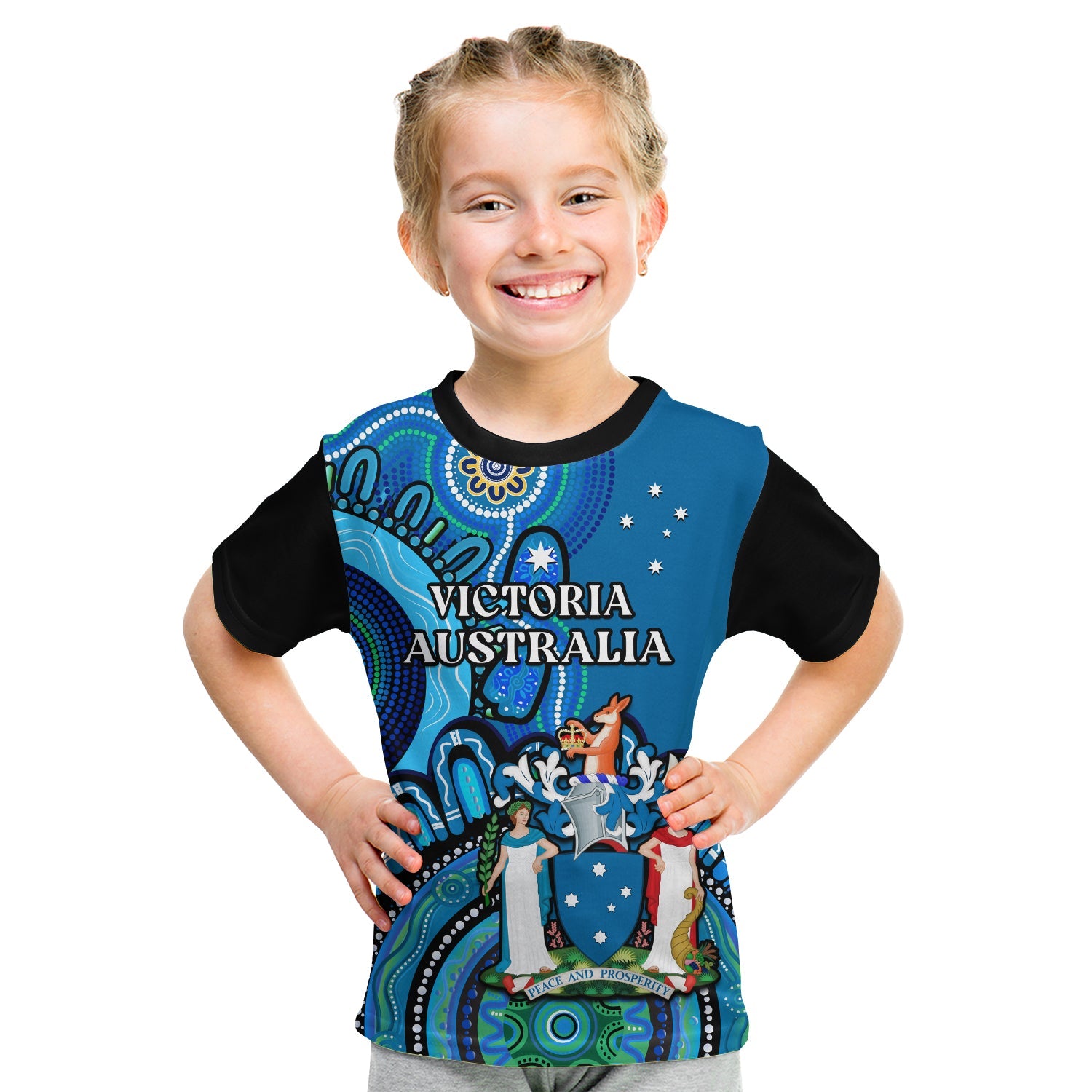 victoria-state-t-shirt-kid-australian-indigenous-art